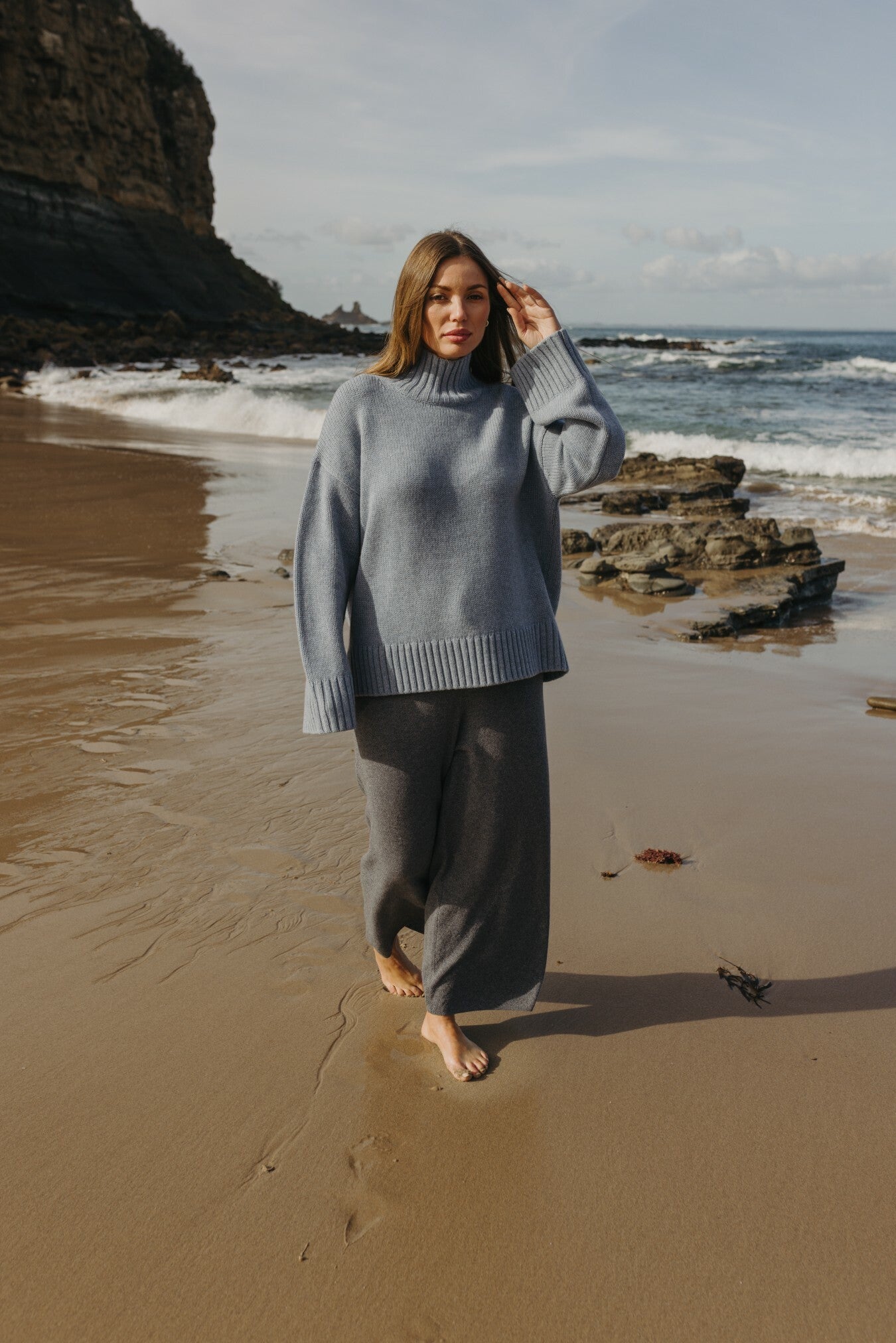 Elevate Merino Cashmere Pullover Ocean