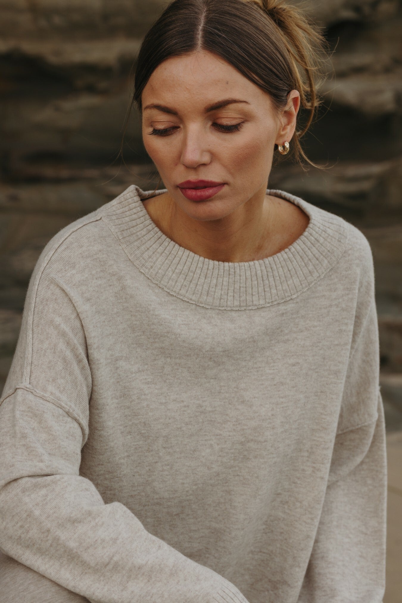 Elevate Crew Merino Cashmere Pullover Buckwheat