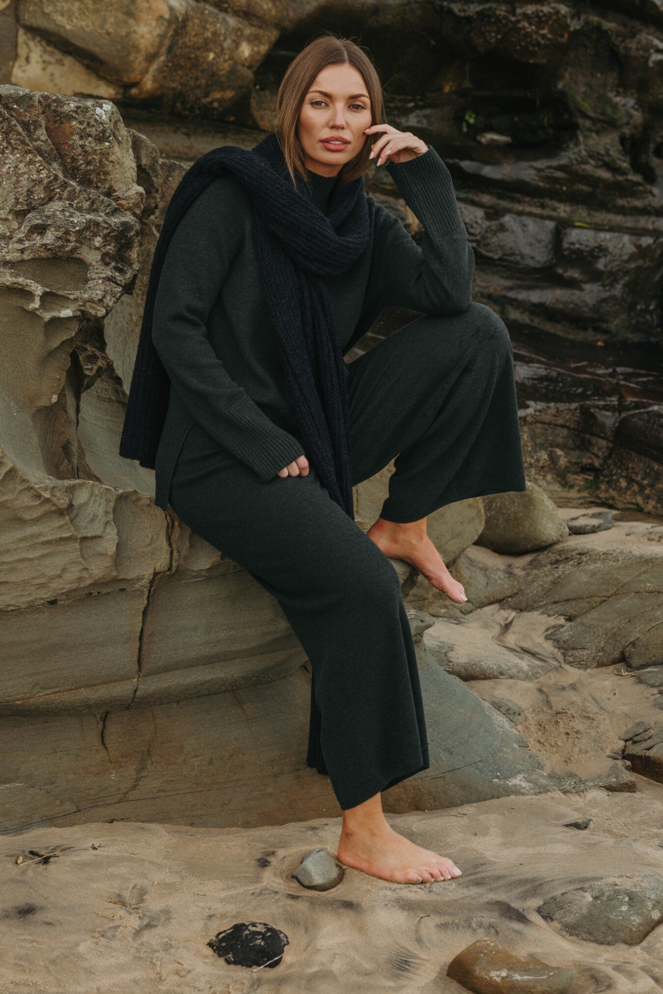 Winter Retreat Merino Cotton Pant Pine