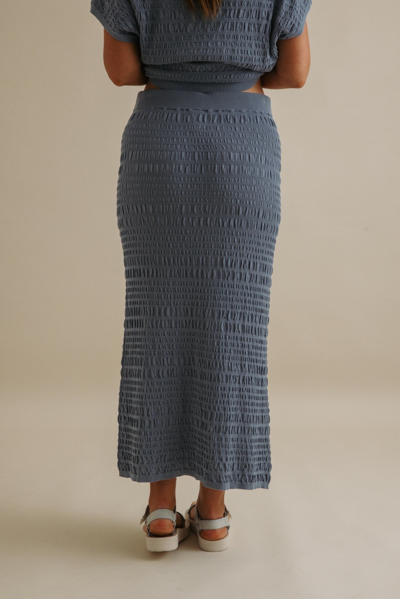 Waves Pleat Skirt Blue Pool