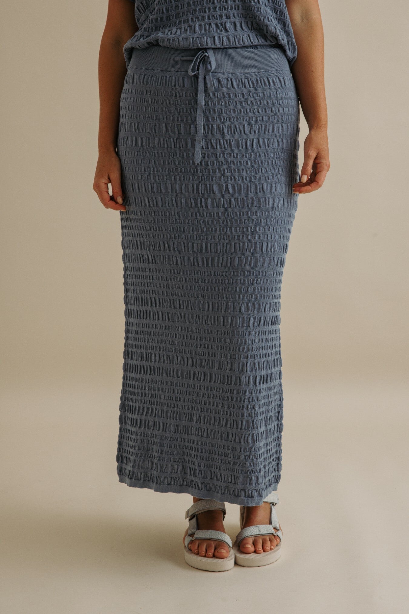 Waves Pleat Skirt Blue Pool