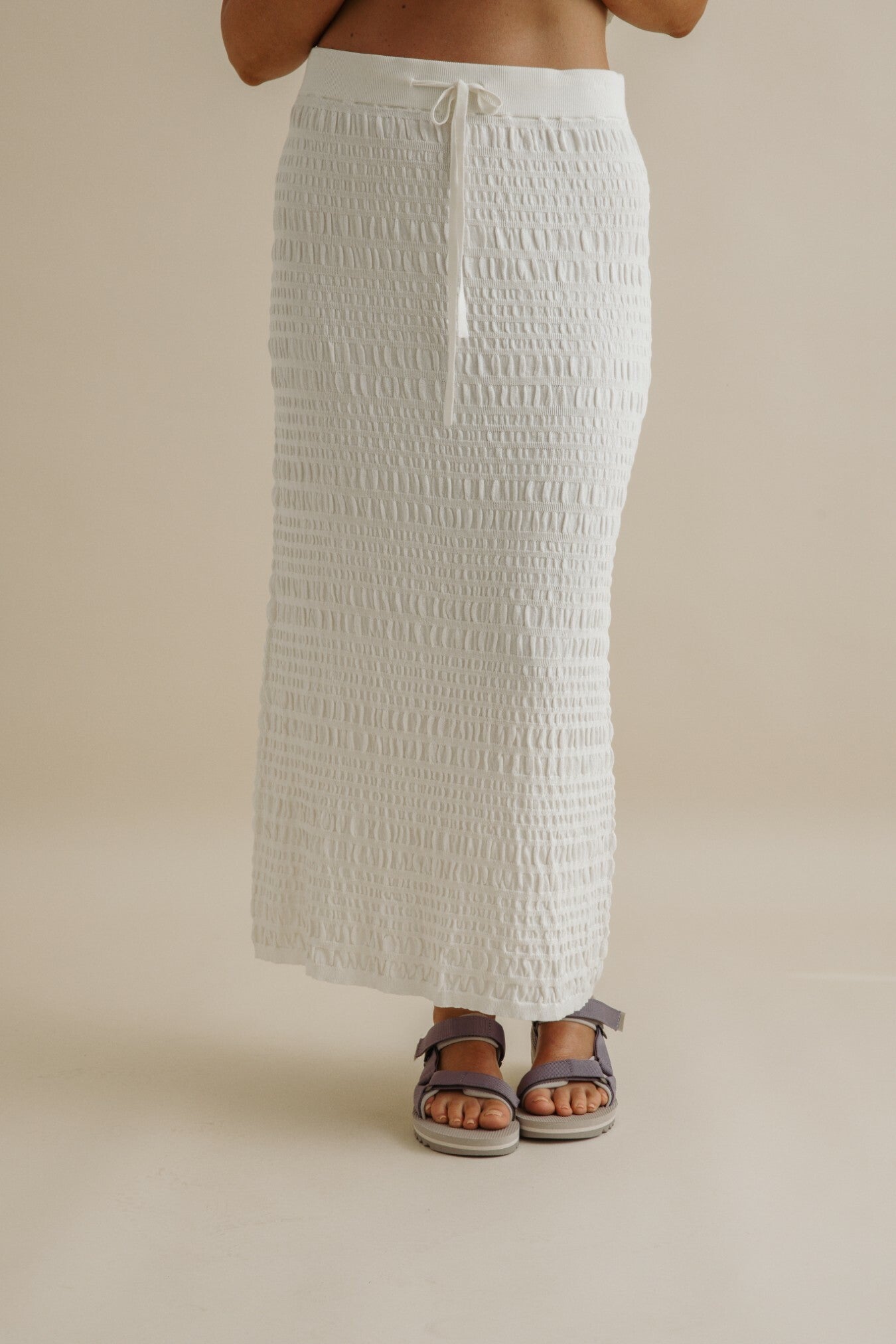 Waves Pleat Skirt Vanille