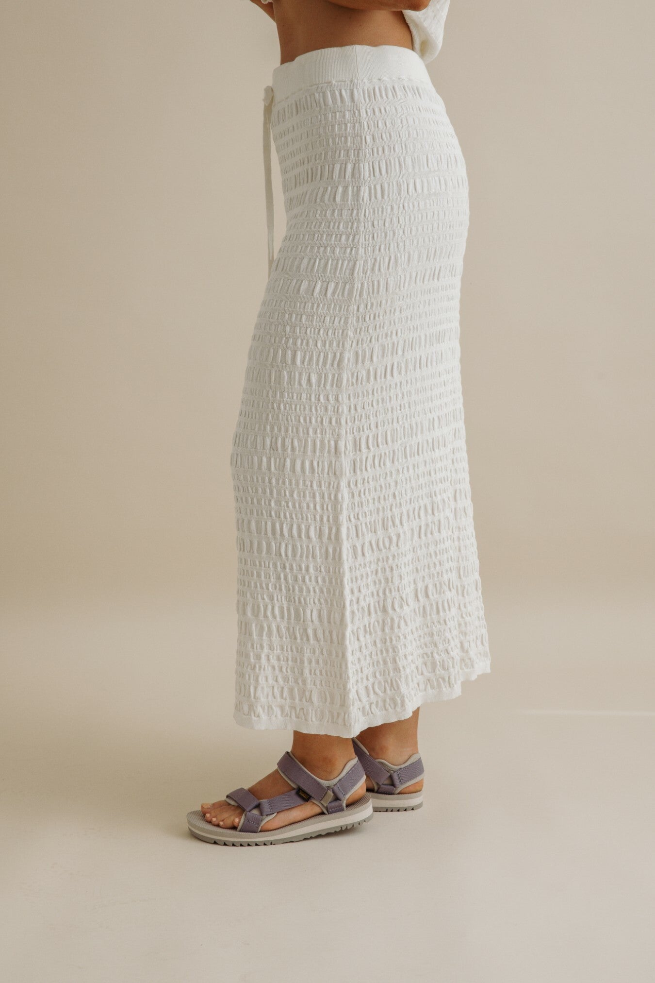 Waves Pleat Skirt Vanille