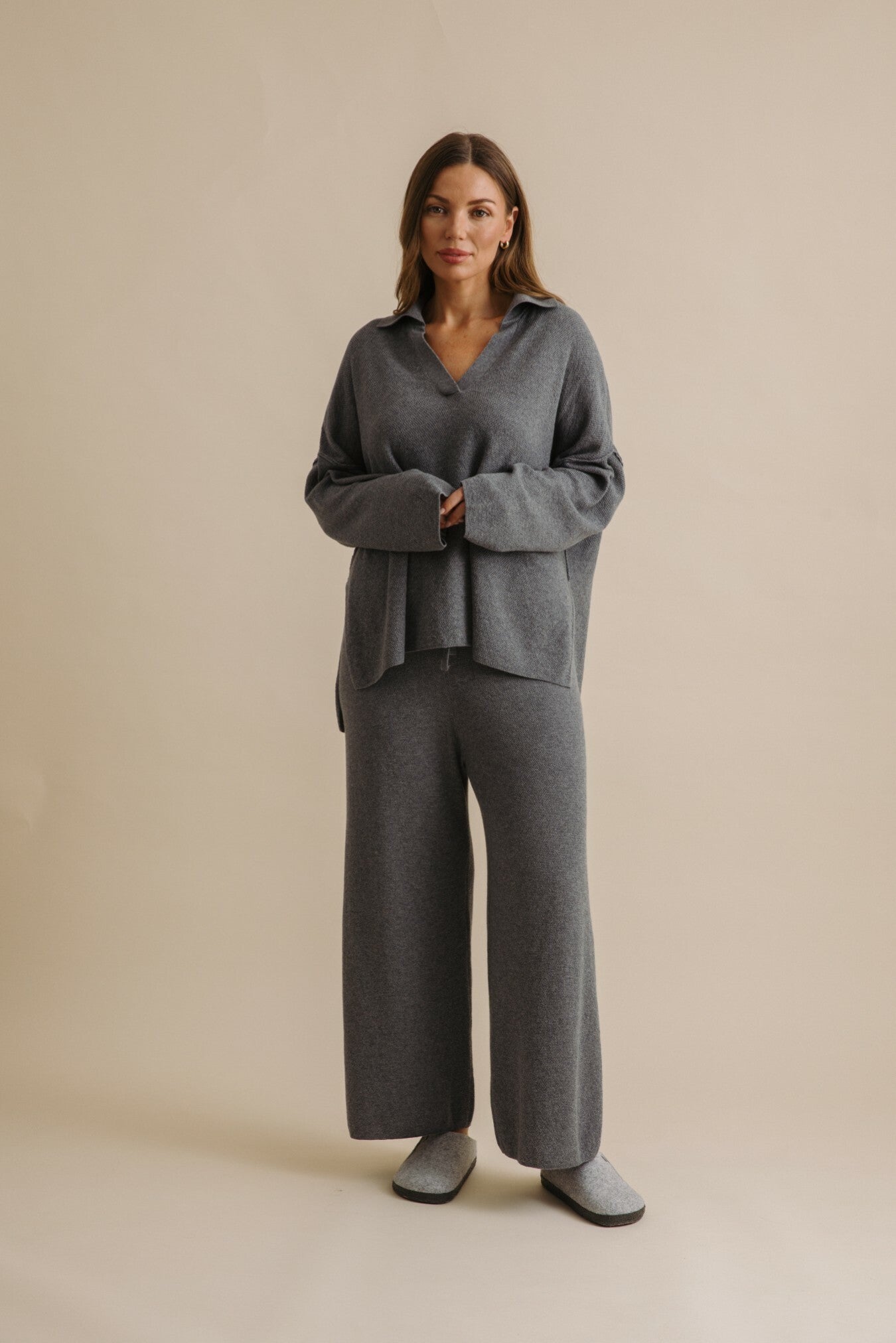 Winter Retreat Collar Pullover Ash