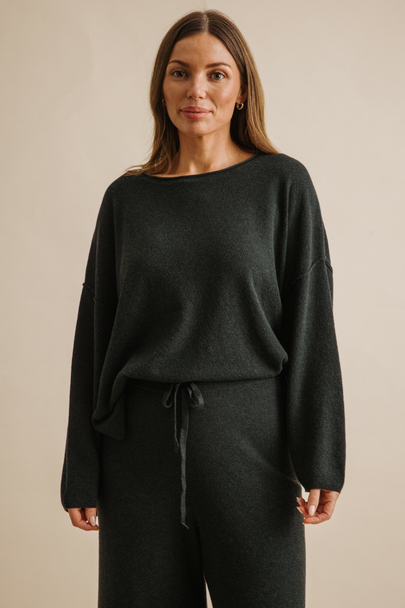 Winter Retreat Merino Cotton Pullover Pine