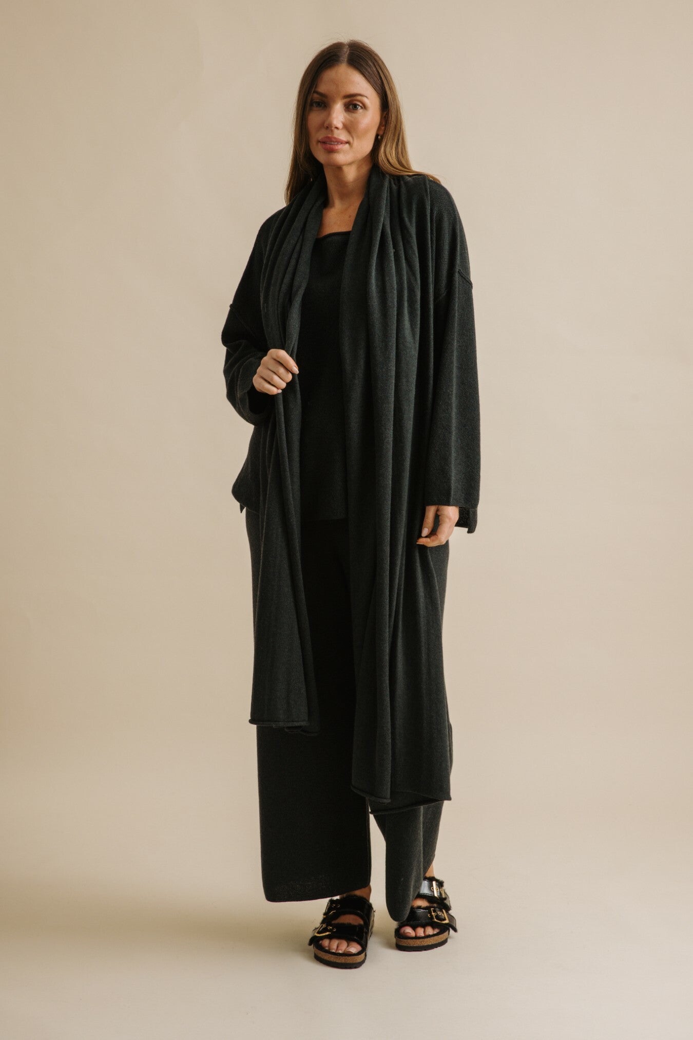 Winter Retreat Merino Cotton Wrap Pine
