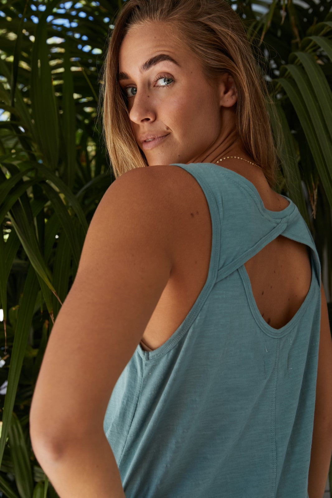 Shoreline Fine Slub Breeze Dress Opal