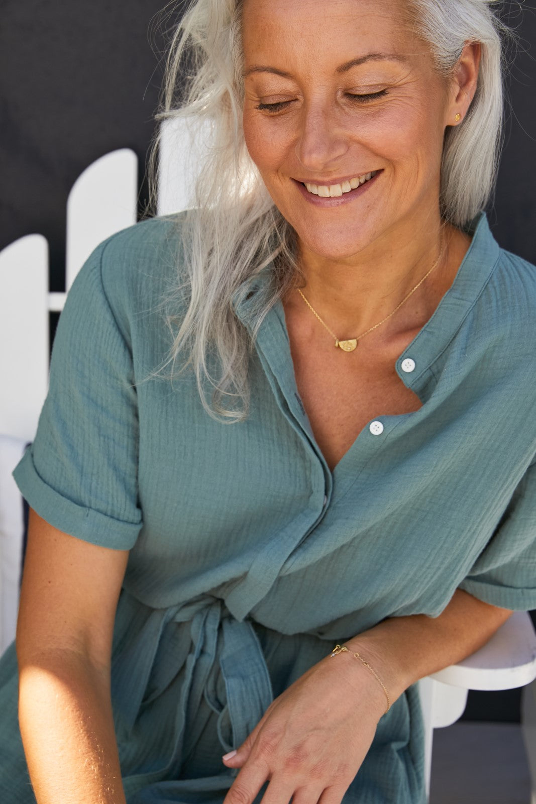 Fiji Feather Soft Organic Shirt Dress