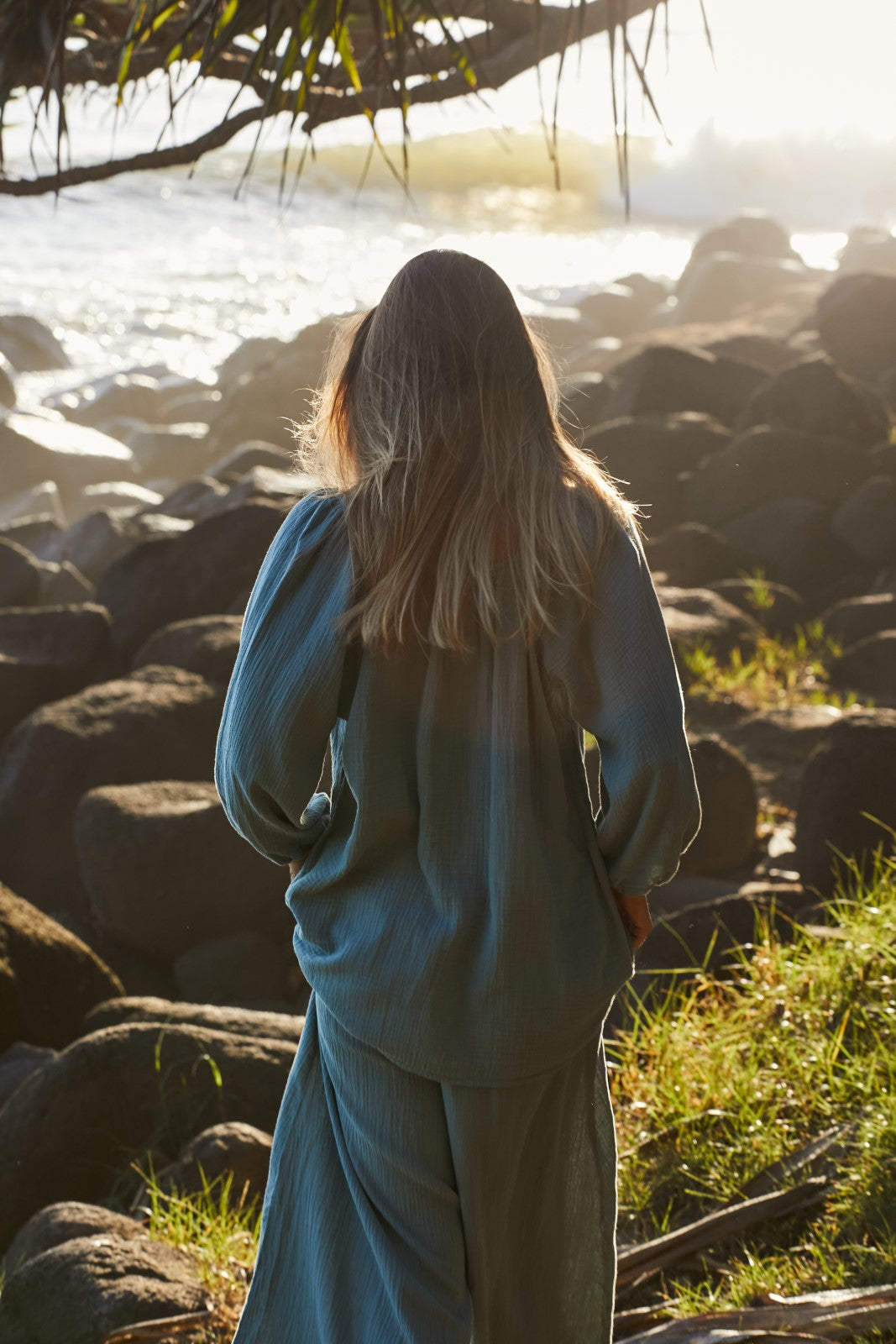 Tahiti Feather Soft Organic Blouse