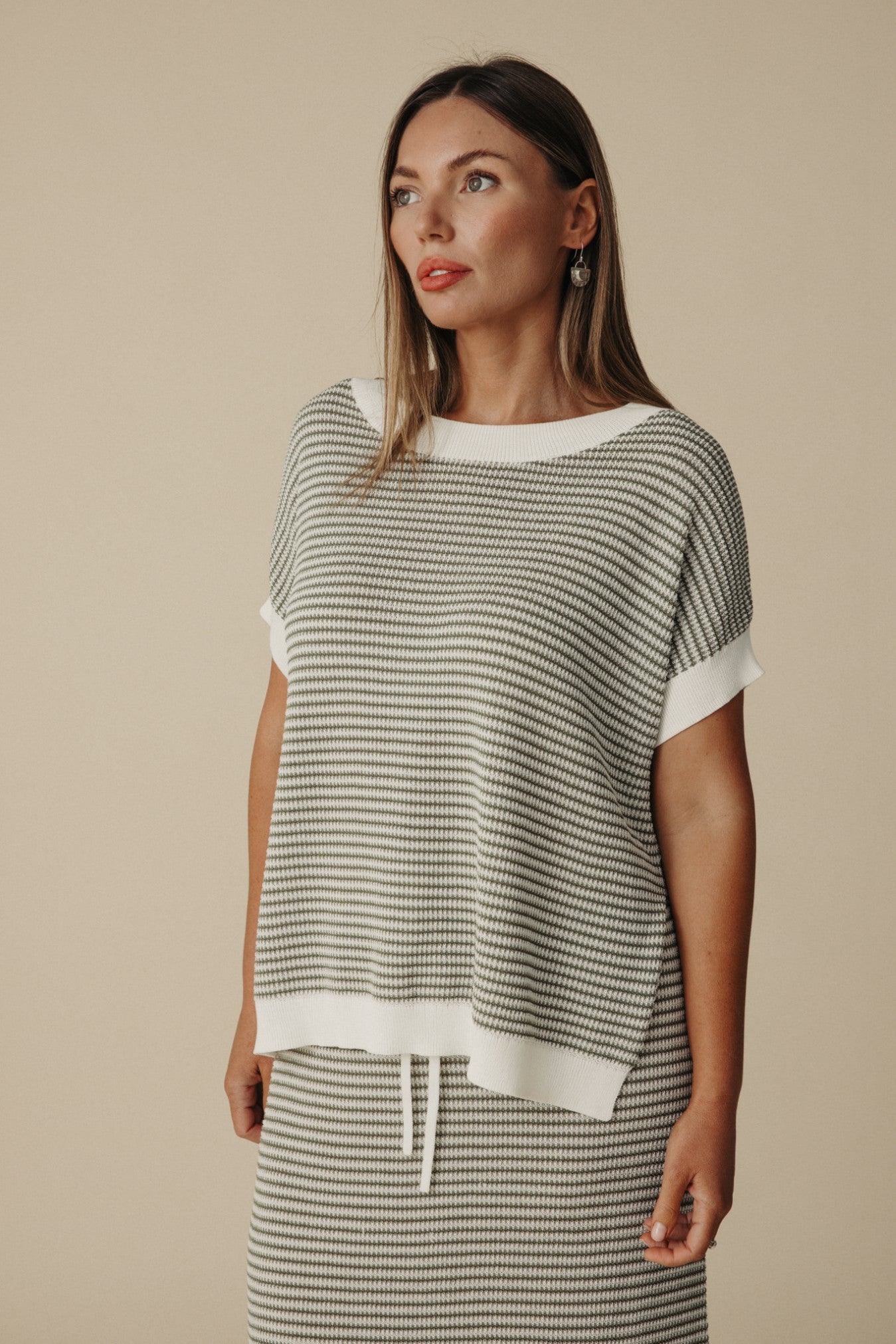 Lattice Shortsleeve Pullover