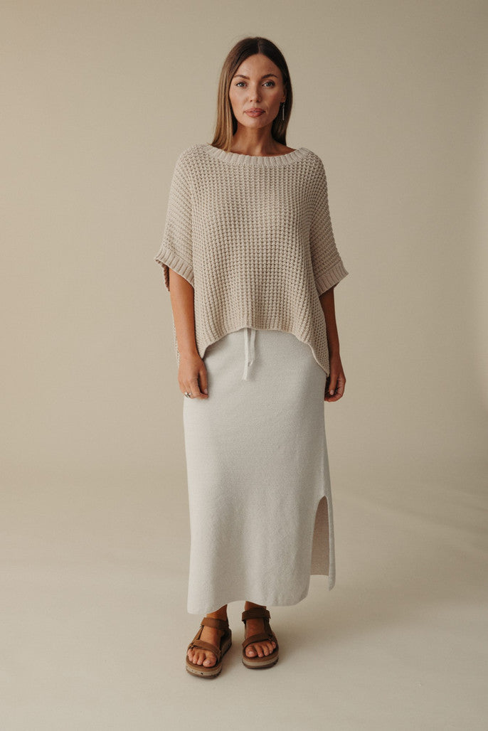 Sunray Rib Crop Pullover