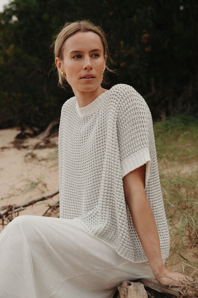 Sunray Rib Crop Pullover