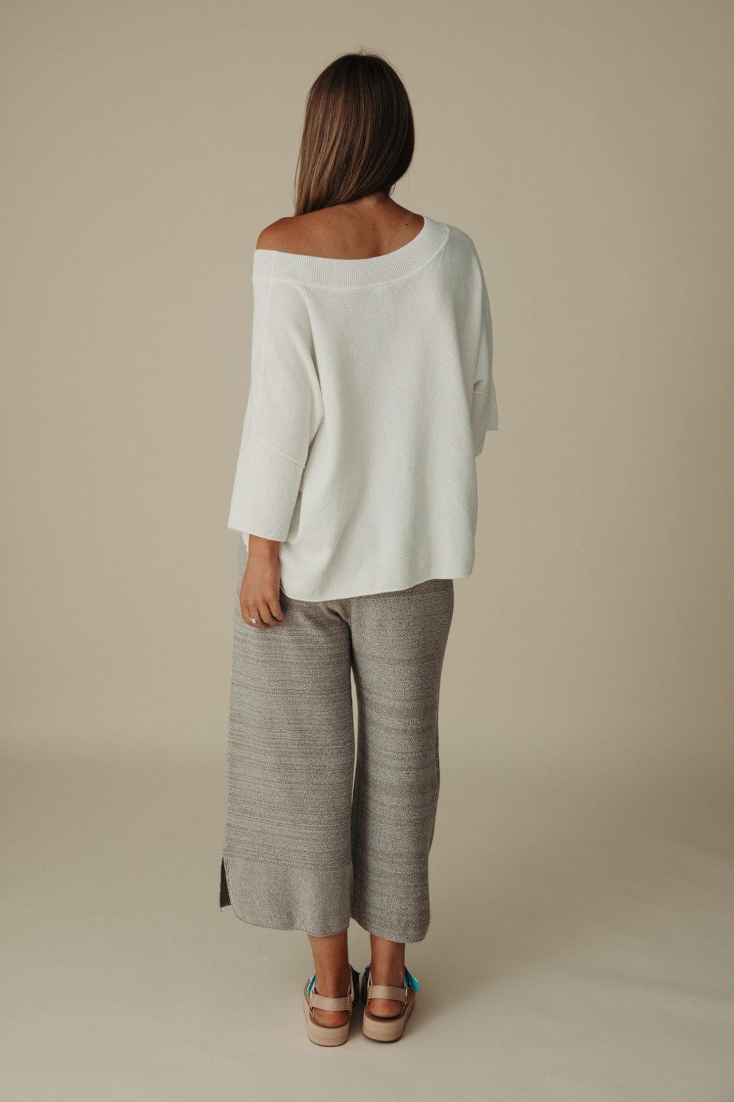 Retreat Cotton Twist Tee Pullover Salt