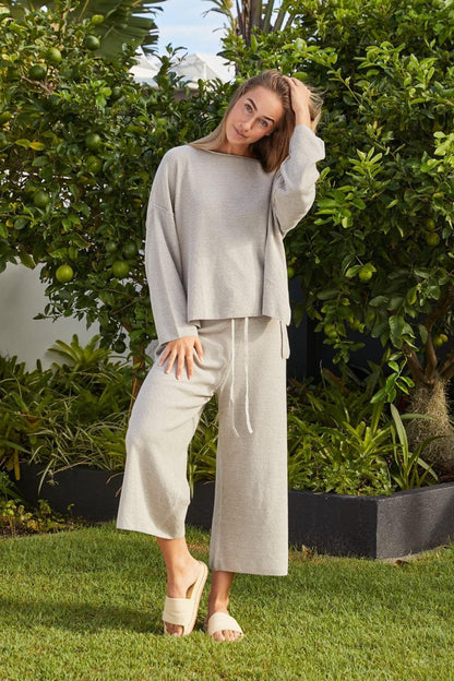 Retreat Cotton Twist Pant Silver Seas