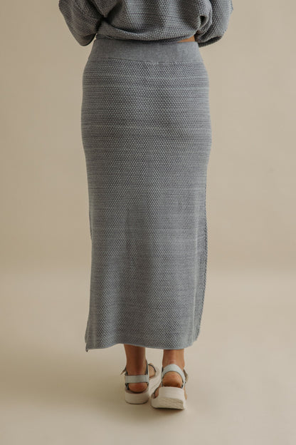 Coral Knitted Skirt Sea Combo
