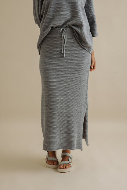Coral Knitted Skirt Sea Combo