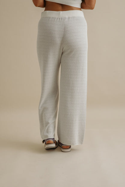 Crepe Knitted Pant Milk x Silver Haze