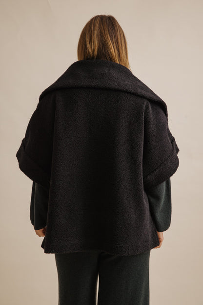 Sherpa Cuddle Coat Onyx