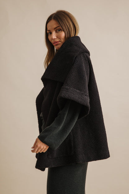 Sherpa Cuddle Coat Onyx