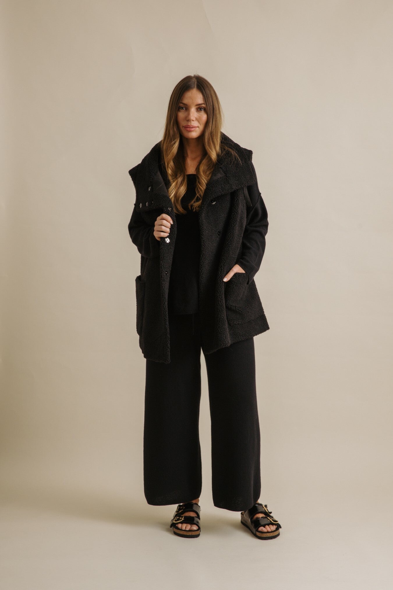 Sherpa Cuddle Gillet Noir