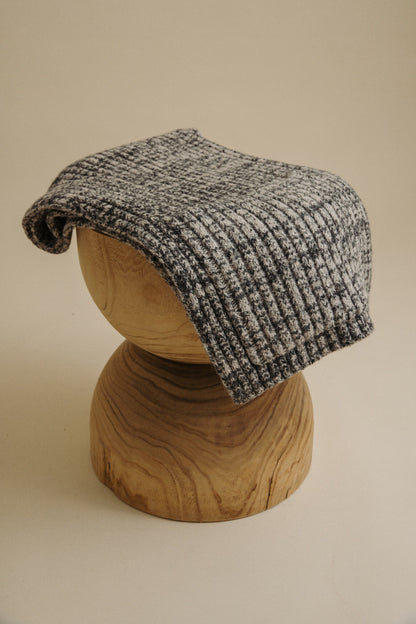 Dreams Rib Twist Scarf Noir x Wheat
