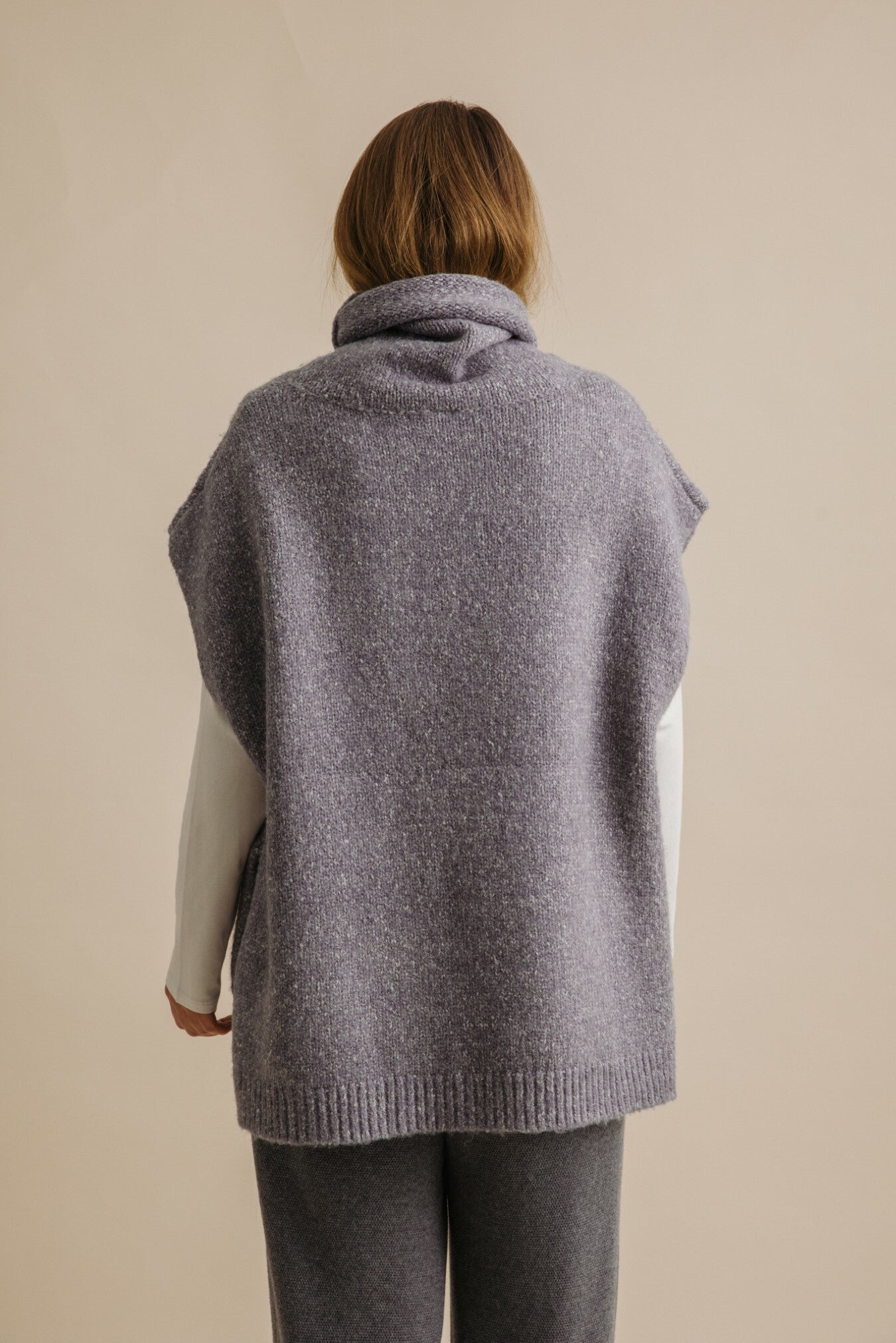 Dreams Funnel Neck Tabard Ash
