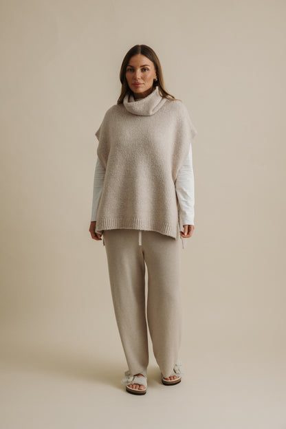 Dreams Funnel Neck Tabard Wheat