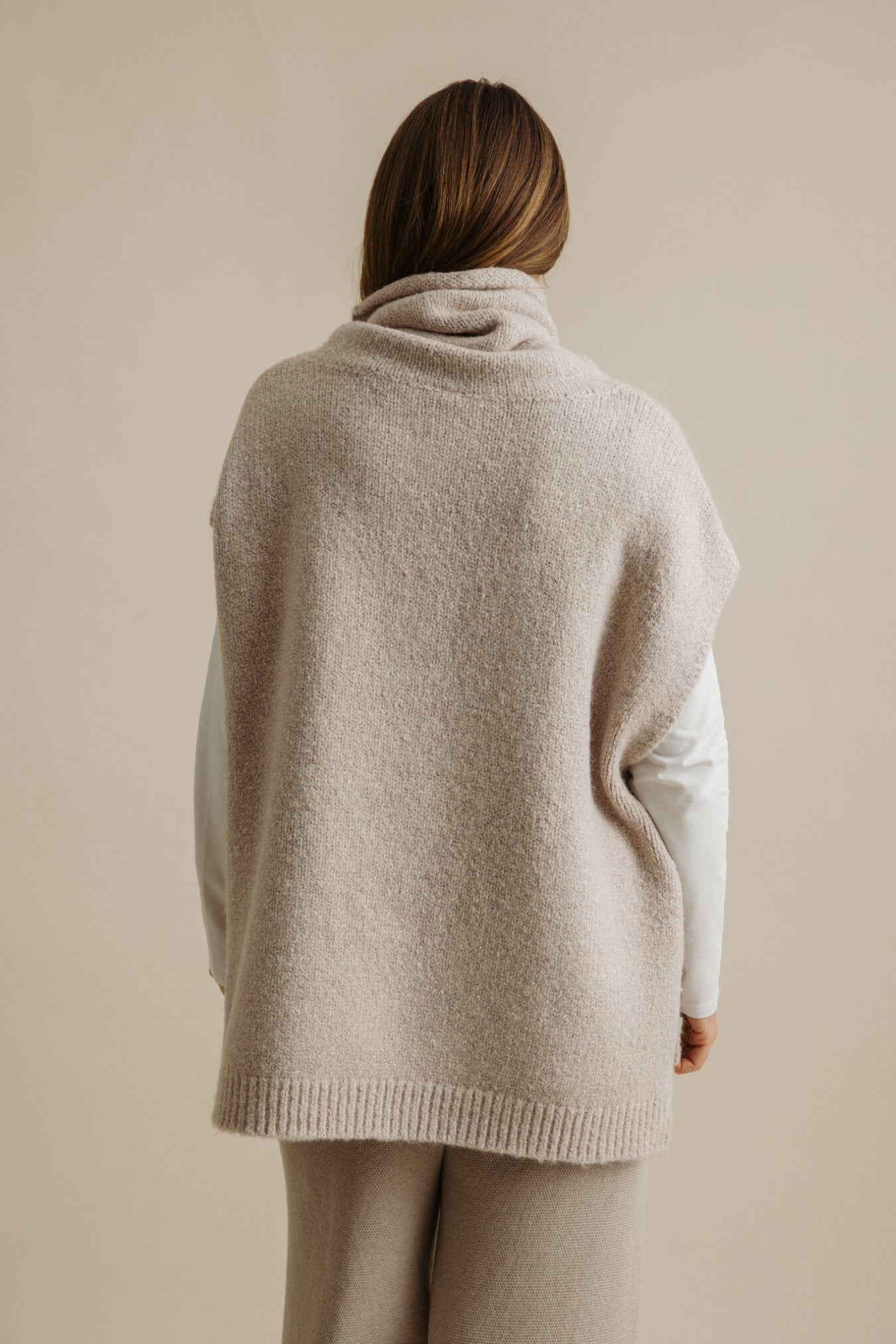 Dreams Funnel Neck Tabard Wheat