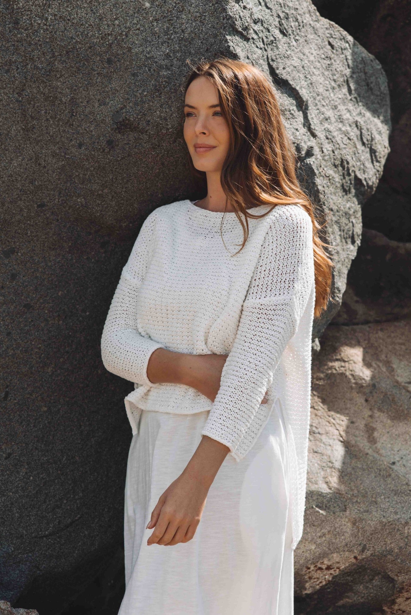 Winter Retreat Collar Pullover - Wheat | Talamaya