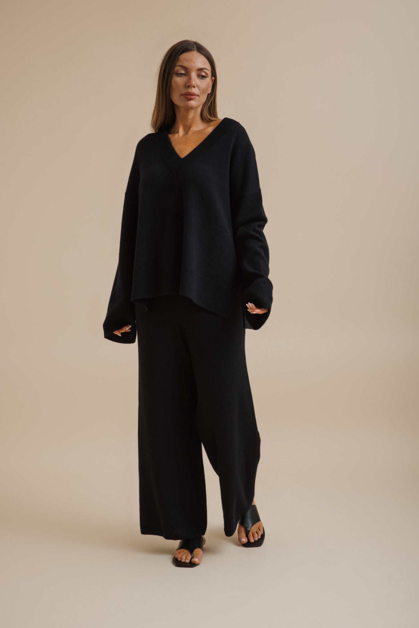 Haven Merino V Pullover Jet