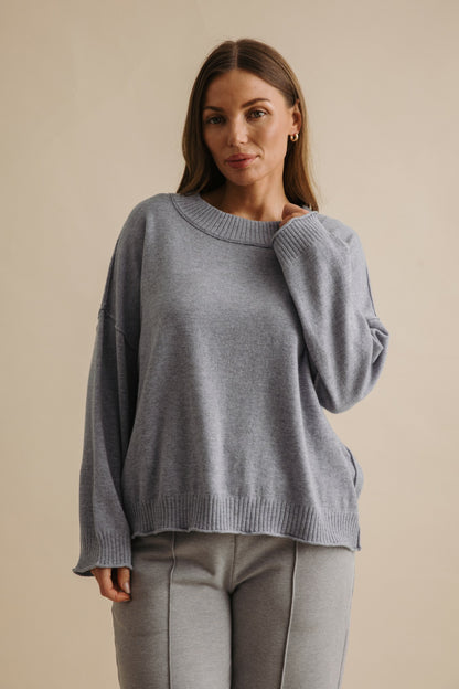 Elevate Crew Merino Cashmere Pullover Ocean