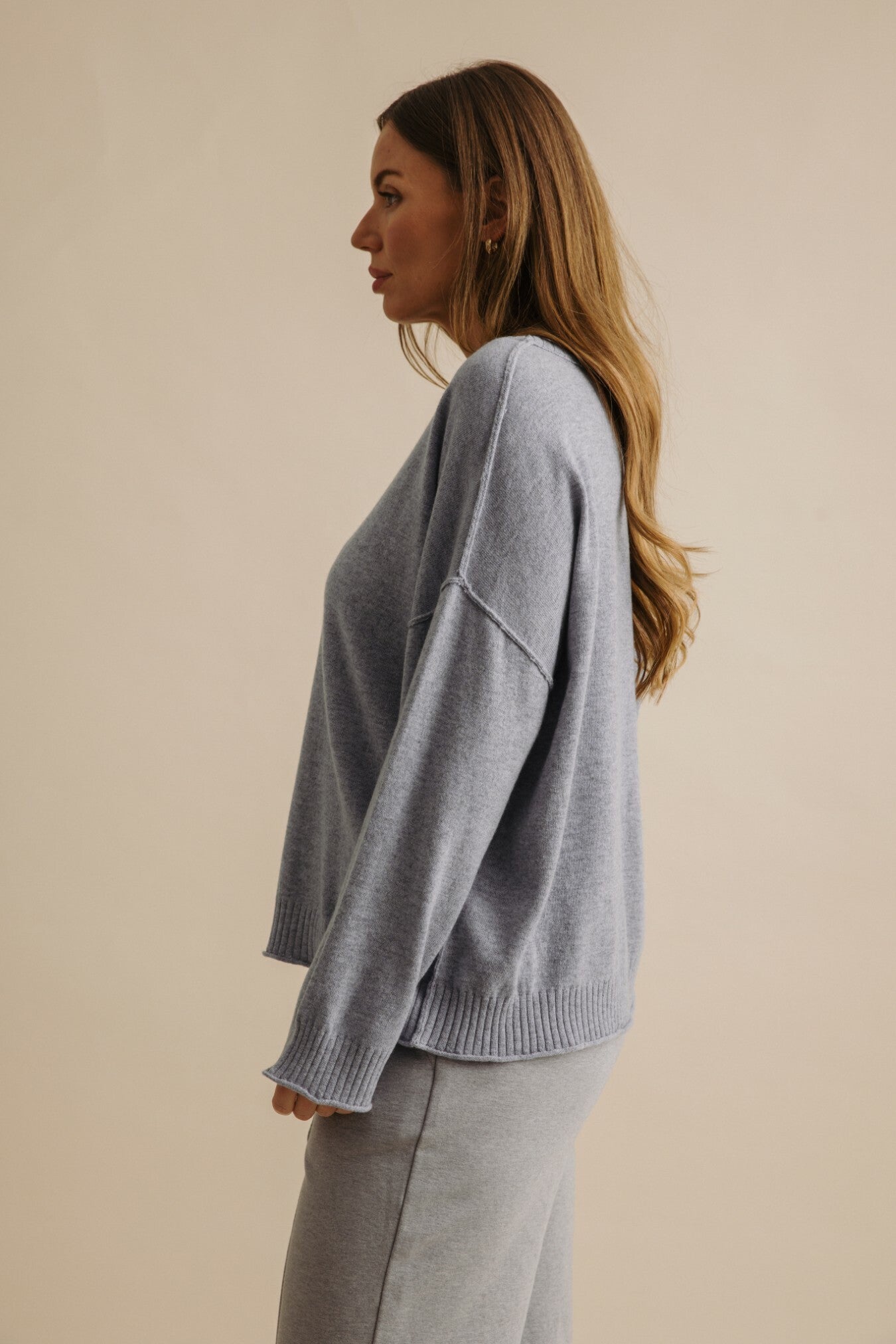 Elevate Crew Merino Cashmere Pullover Ocean