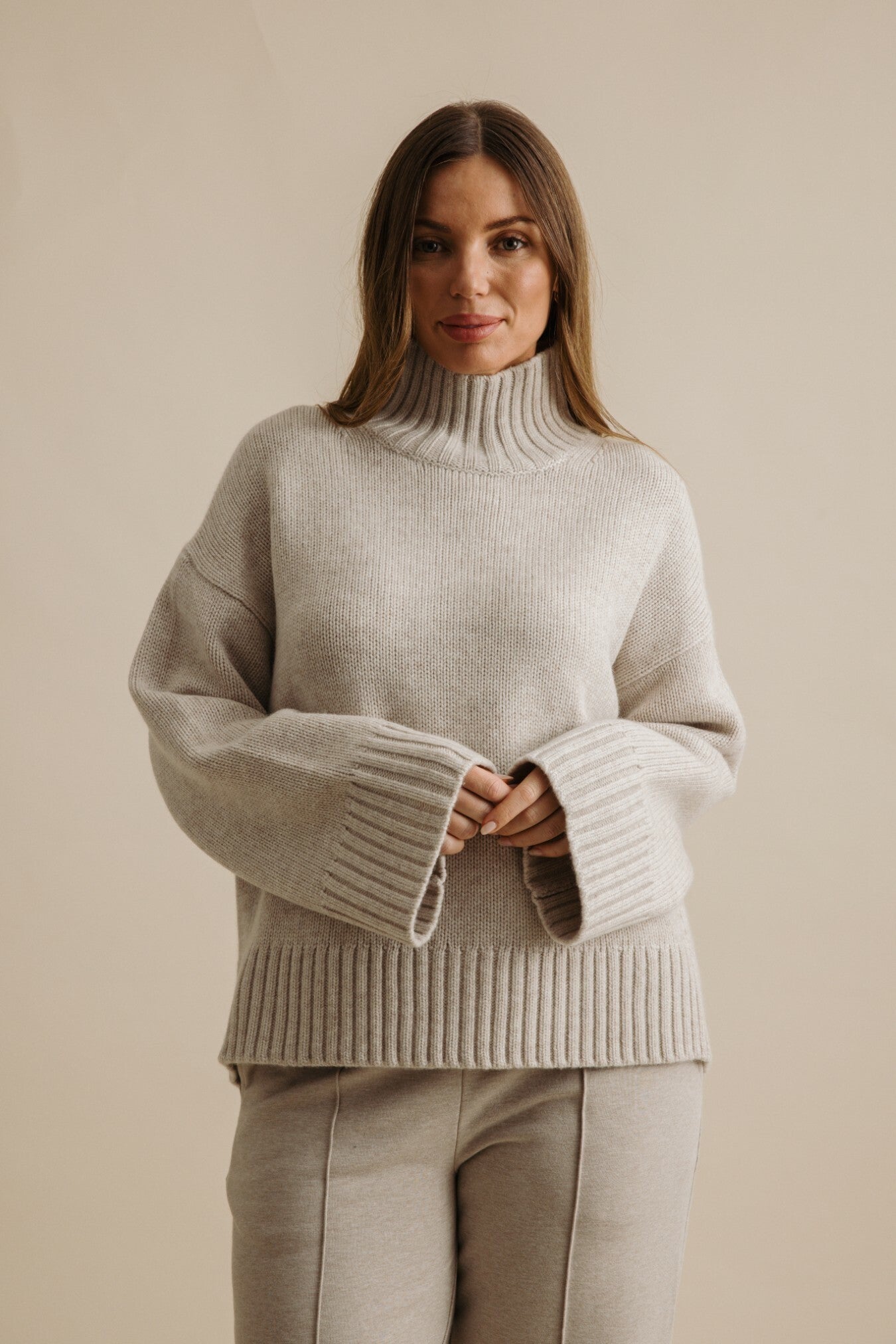 Elevate Merino Cashmere Pullover Buckwheat