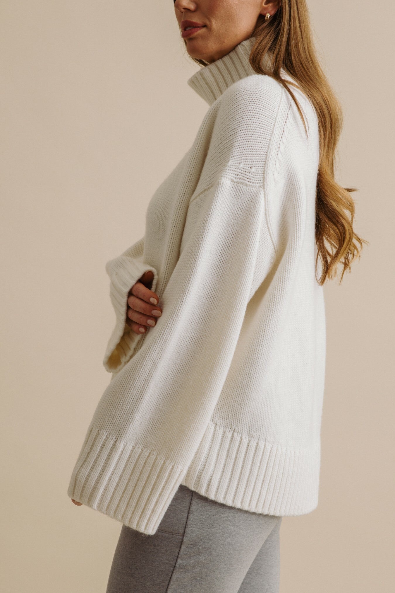Elevate Merino Cashmere Pullover Cream