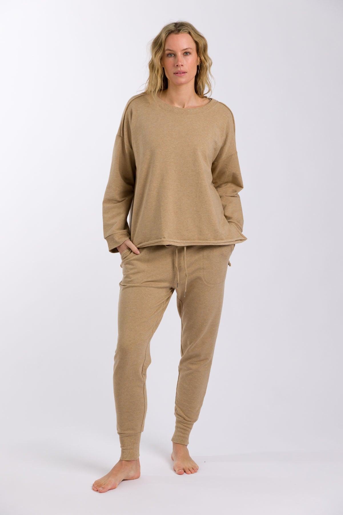 Heavenly Fleece Windcheater Caramel Marle