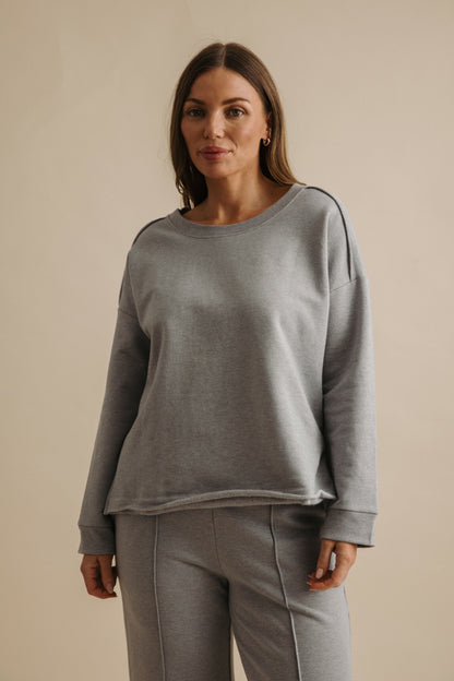 Heavenly Fleece Windcheater Smoke