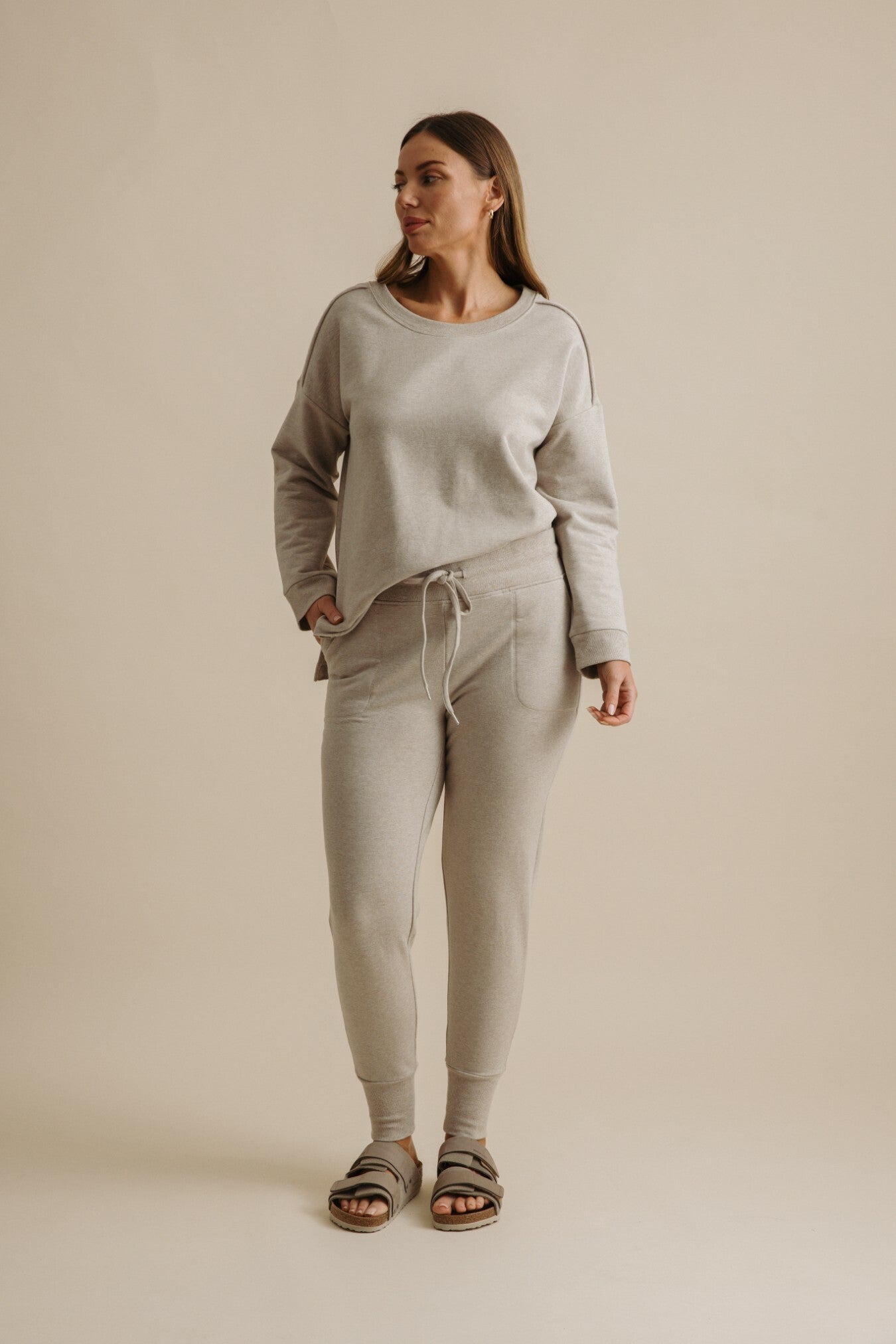 Heavenly Fleece Jogger Wheat