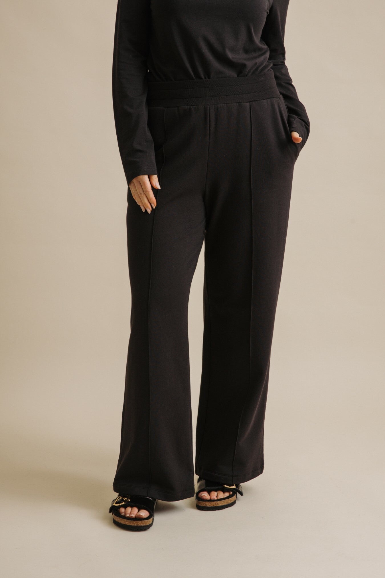 Heavenly Fleece Pull On Pant Washed Black