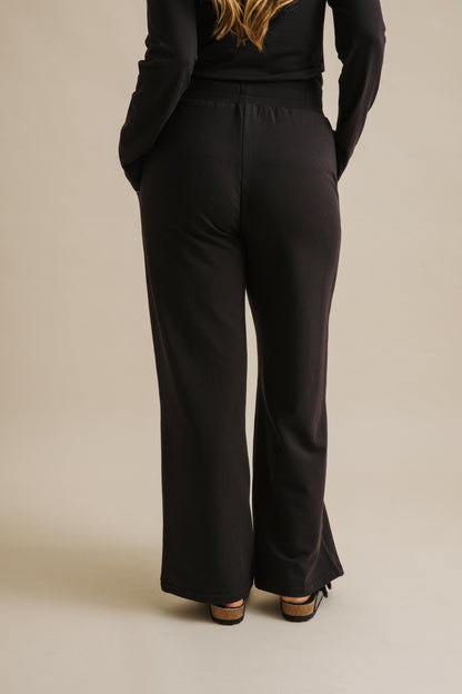 Heavenly Fleece Pull On Pant Washed Black