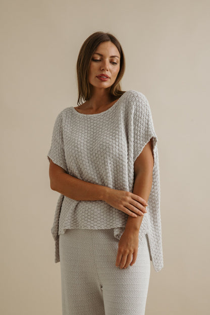 Ladder Shortsleeve Pullover Silver Haze