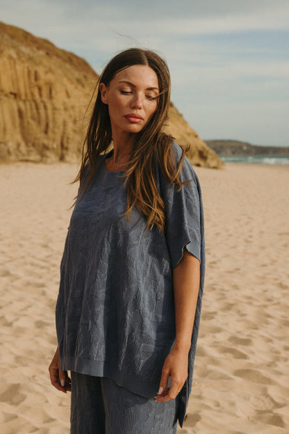 Paradis Jacquard Short Sleeve Pullover
