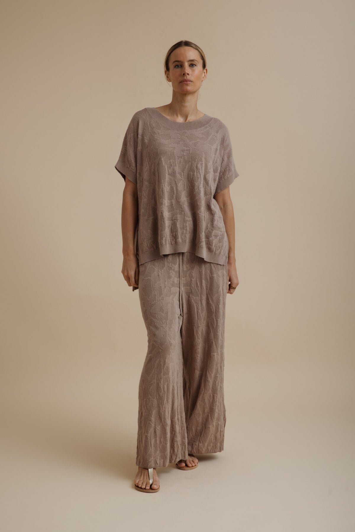 Paradis Jacquard Short Sleeve Pullover