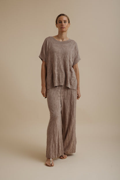 Paradis Jacquard Short Sleeve Pullover