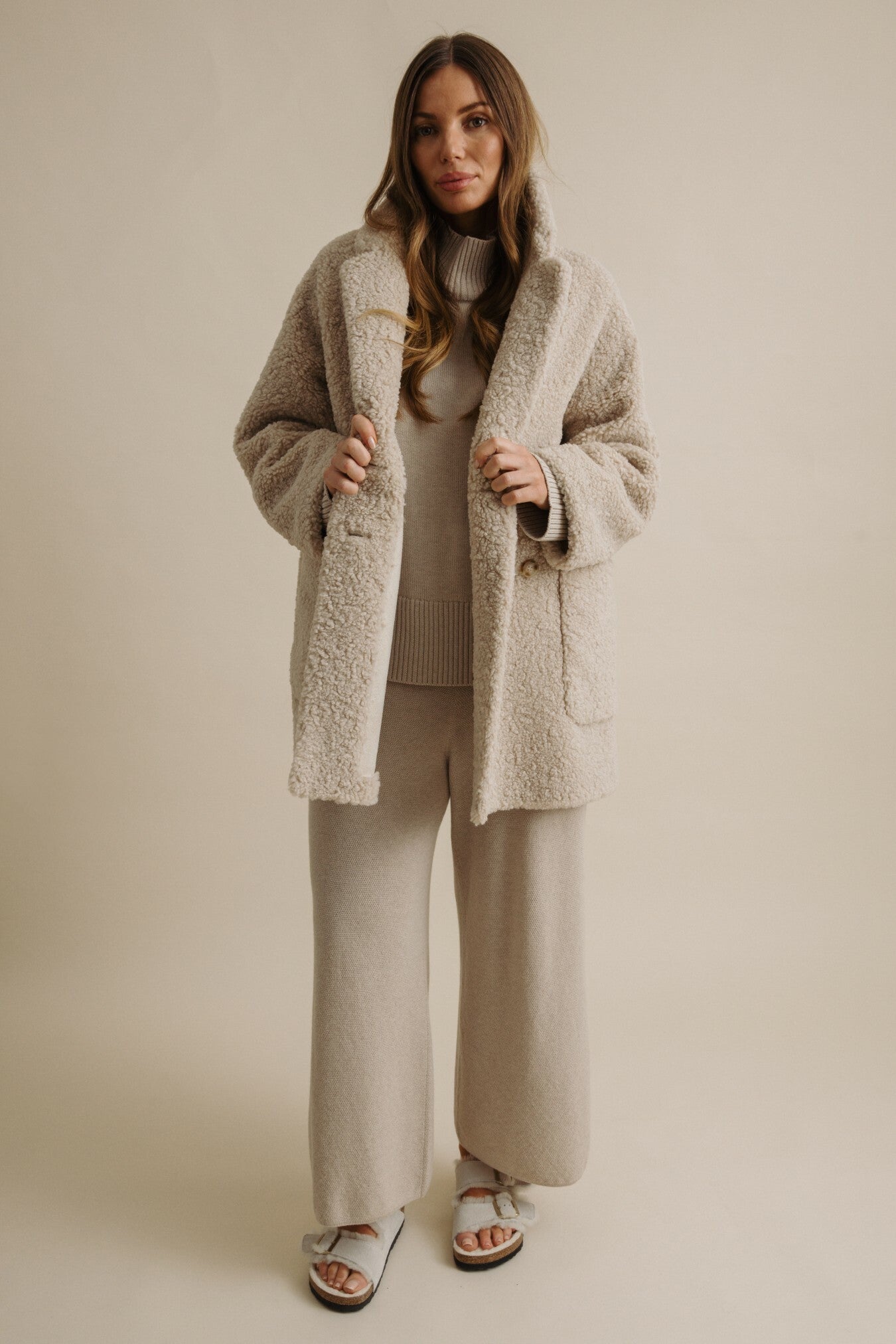 Polar Faux Fur Coat Amaranth