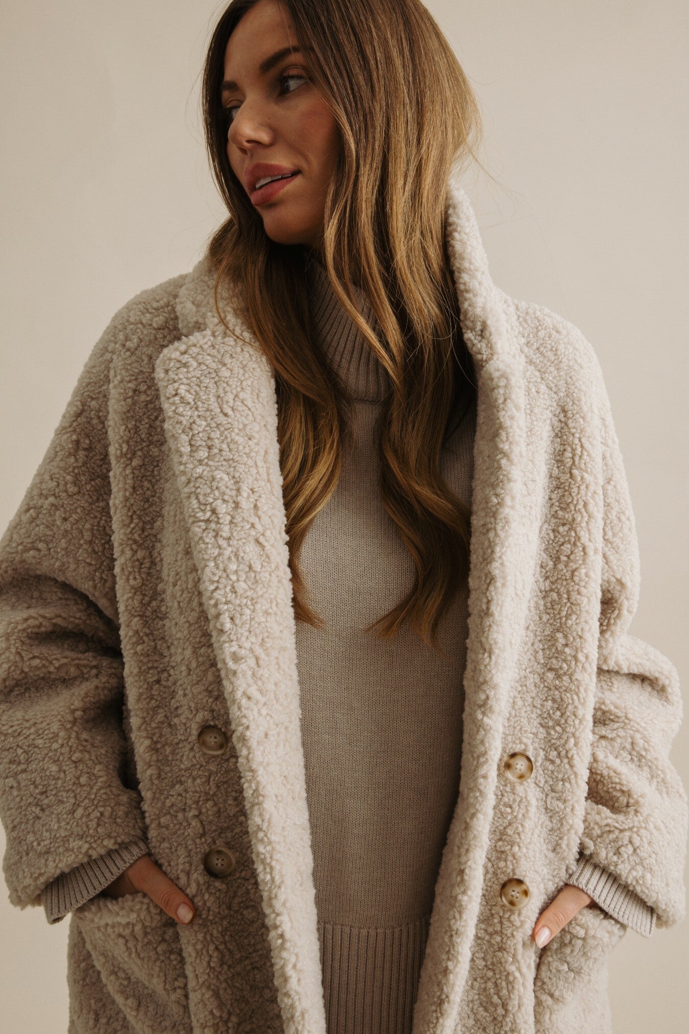 Polar Faux Fur Coat Amaranth