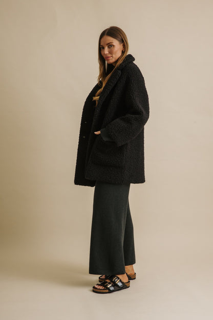 Polar Faux Fur Coat Noir