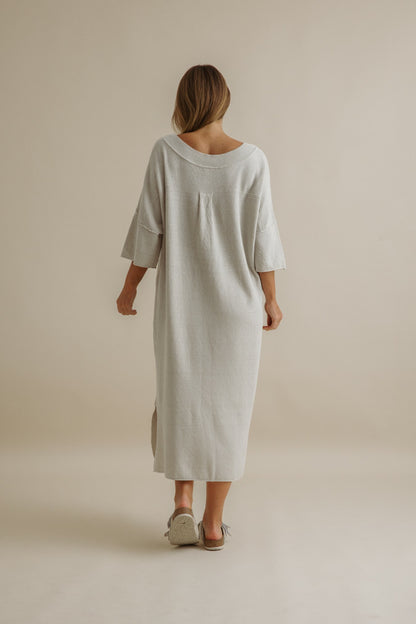 Retreat Cotton Twist Dress Silver x Salt