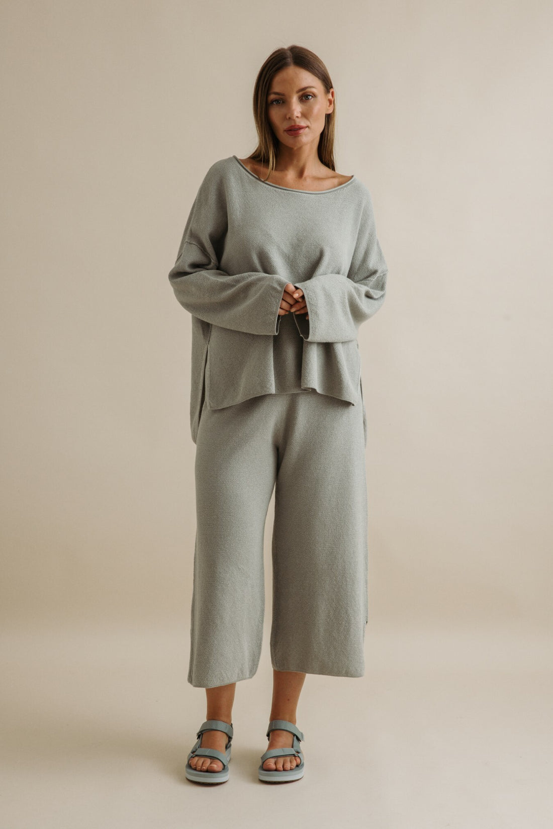 Retreat Cotton Twist Pullover Thyme Combo