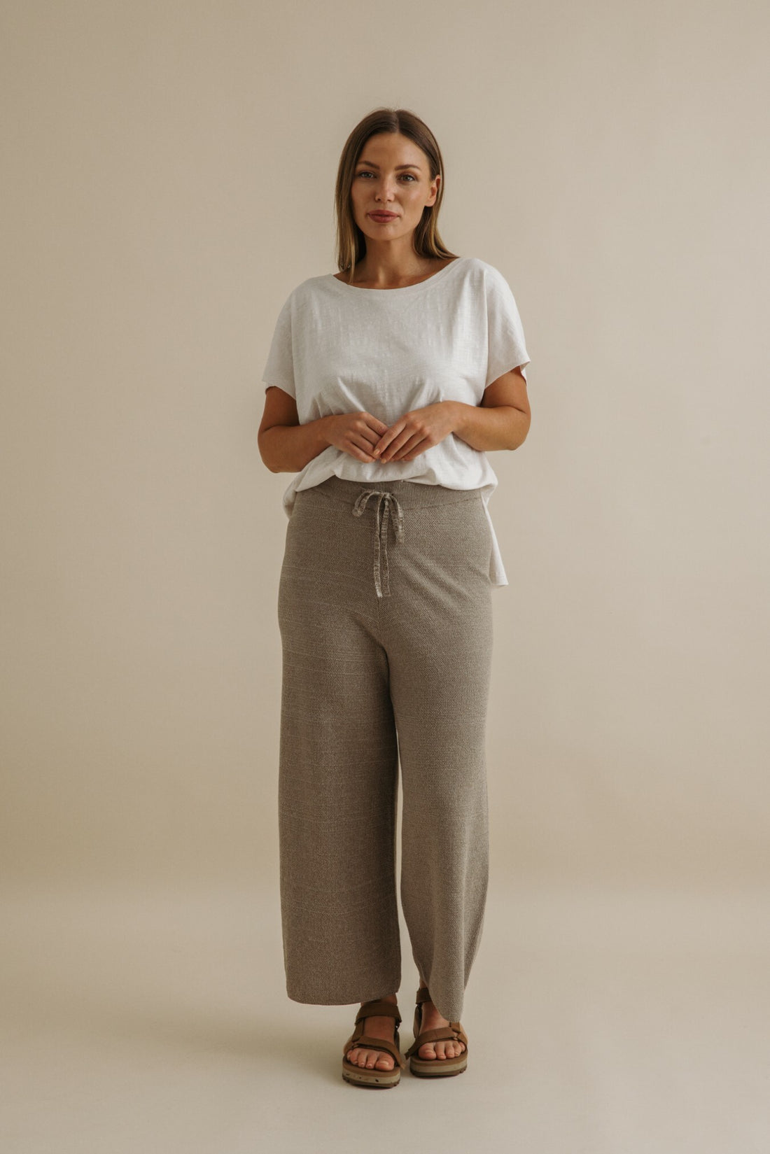 Retreat Cotton Twist Full Length Pant Vintage Khaki x Silver