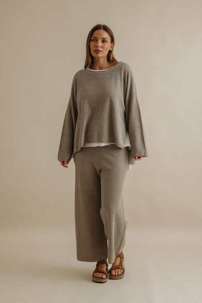 Retreat Cotton Twist Pullover Vintage Khaki x Silver